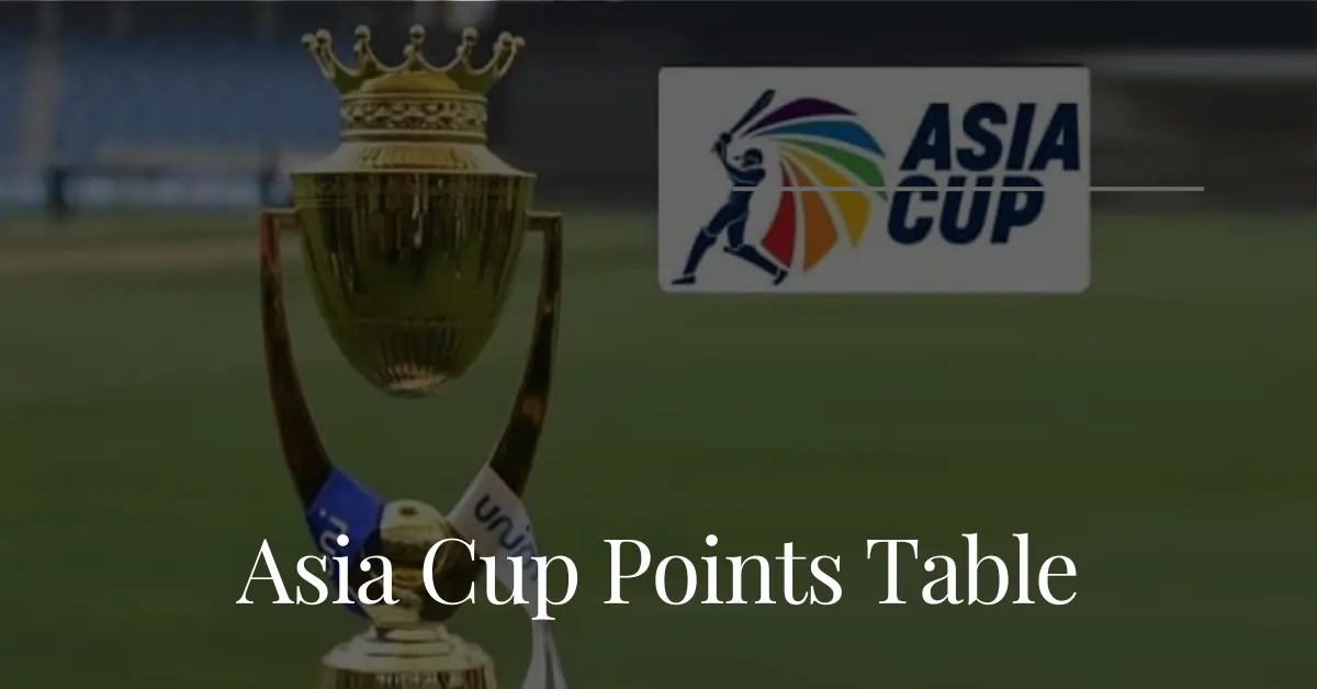 Asia Cup Points Table
