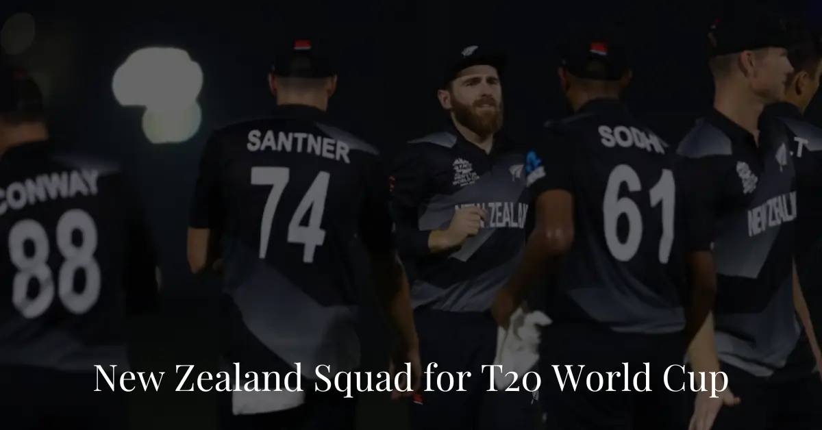 New Zealand Squad For T20 World Cup 2024
