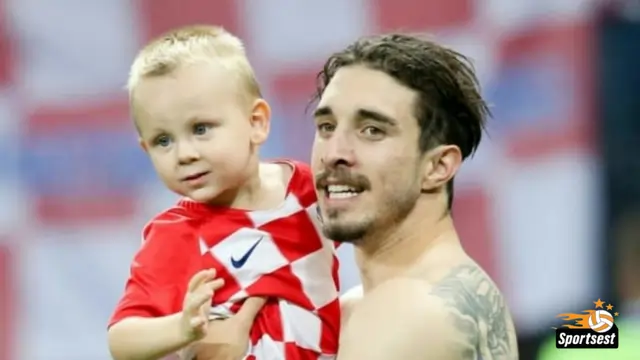 Šime Vrsaljko with his lovely son