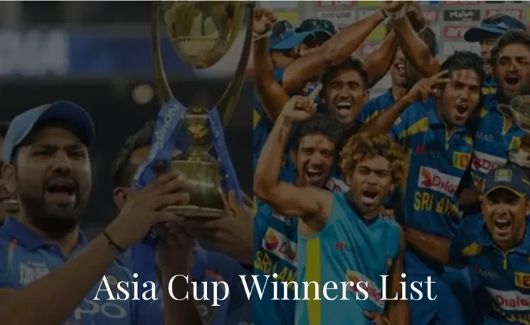 Asia Cup Winners List