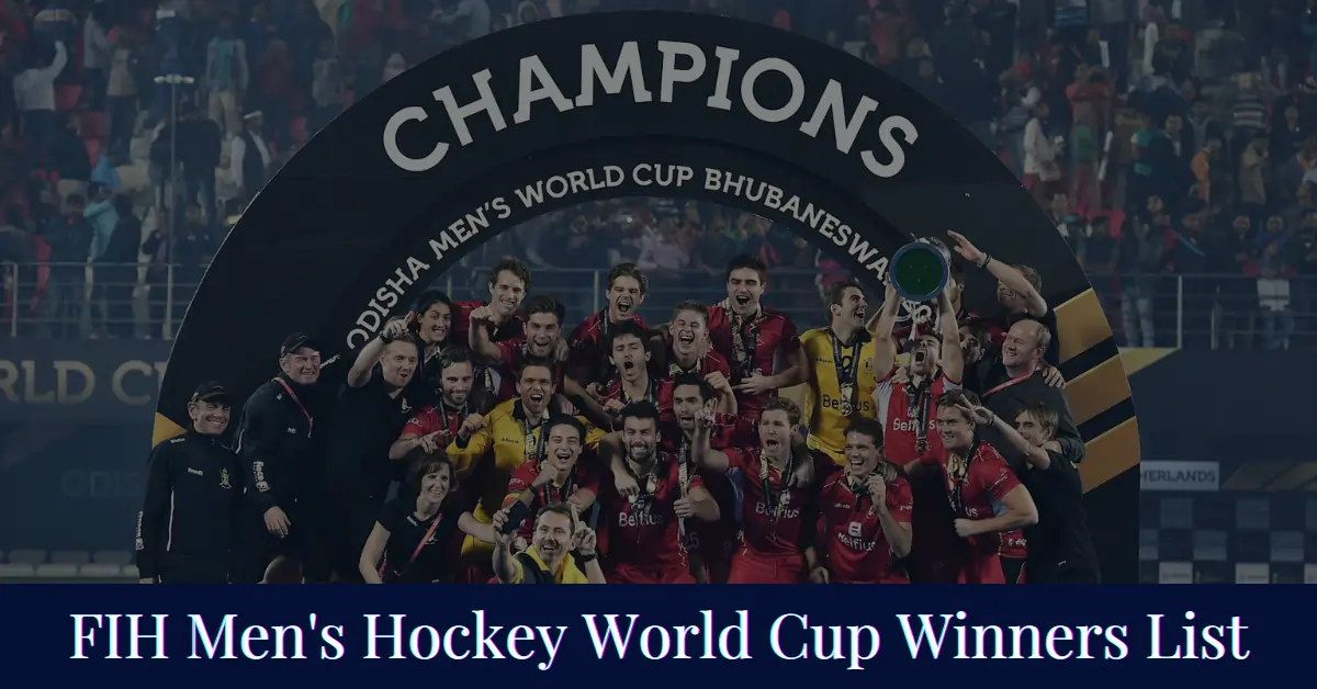 FIH Men's Hockey World Cup Winners List