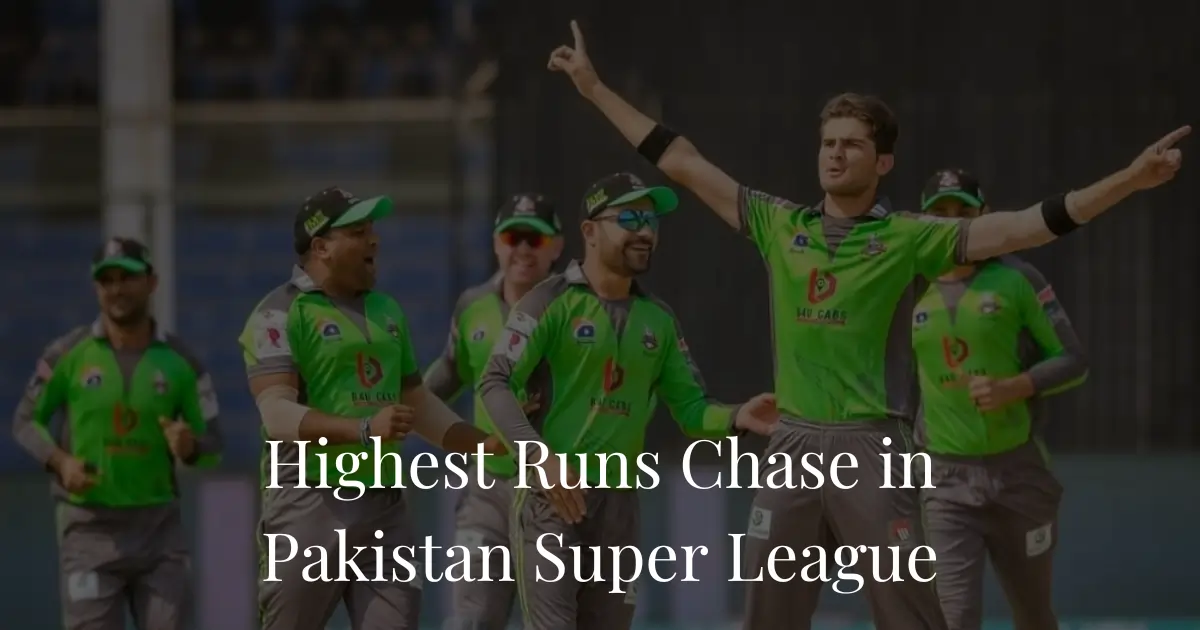 Highest Run Chase in PSL History