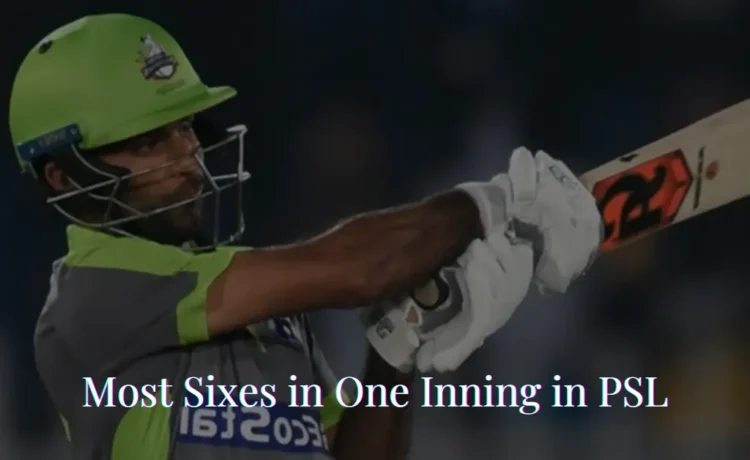 Most Sixes in One Inning in PSL