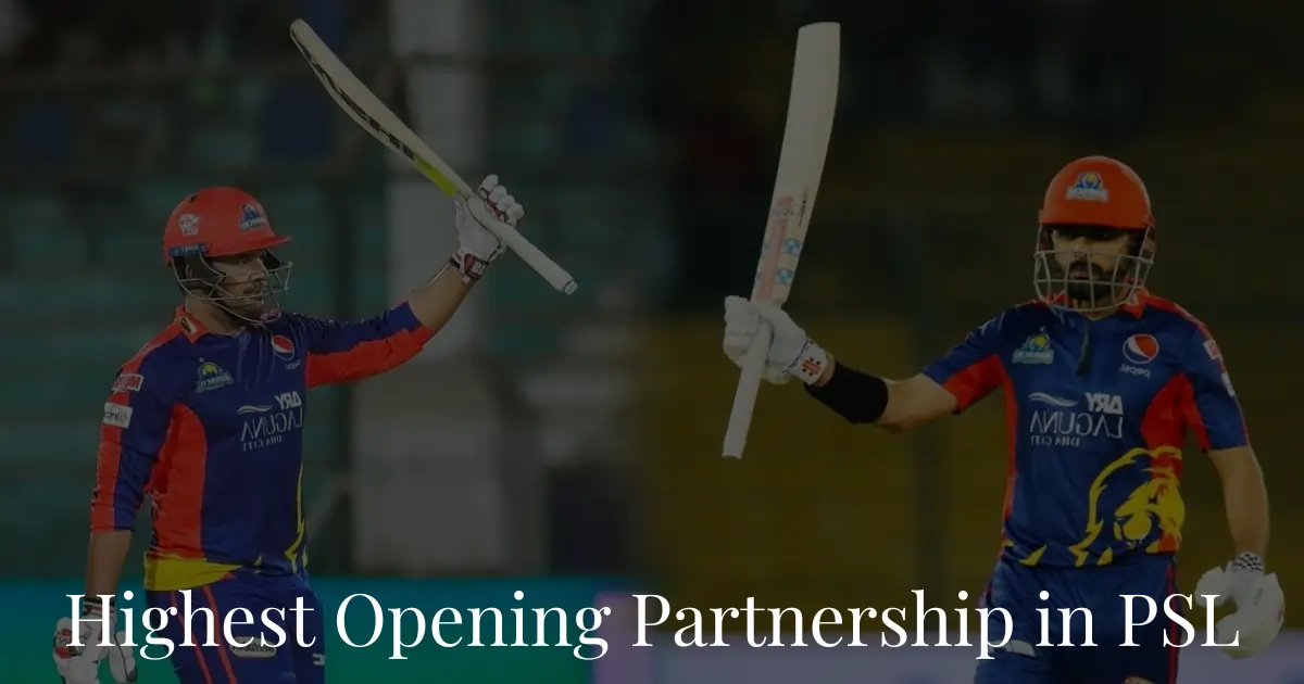 Highest Opening Partnership in PSL