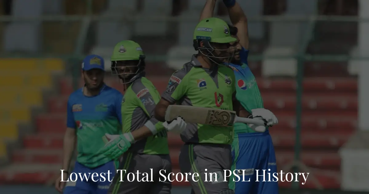Lowest total Score in the PSL