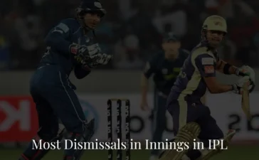 Most Dismissals in Innings in IPL