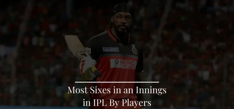 Most Sixes in an Innings in IPL By Players