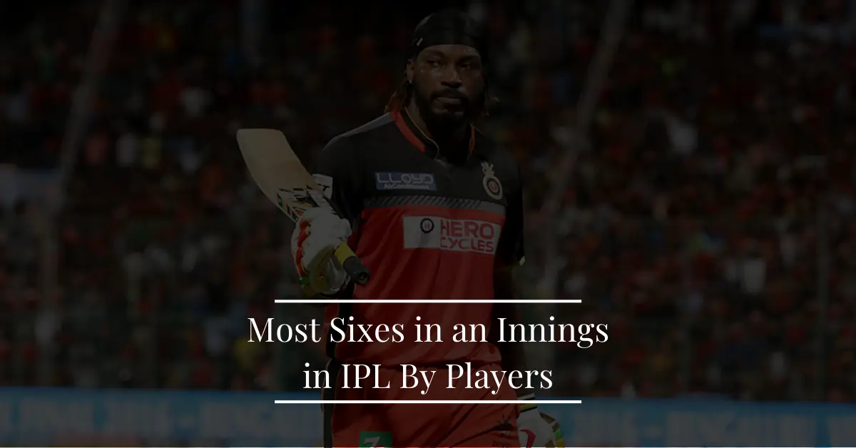 Most Sixes in an Innings in IPL By Players