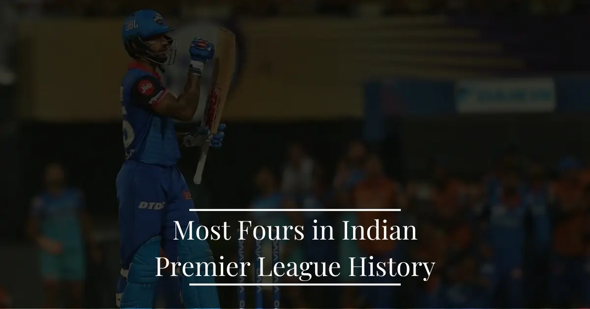 Most Fours in IPL